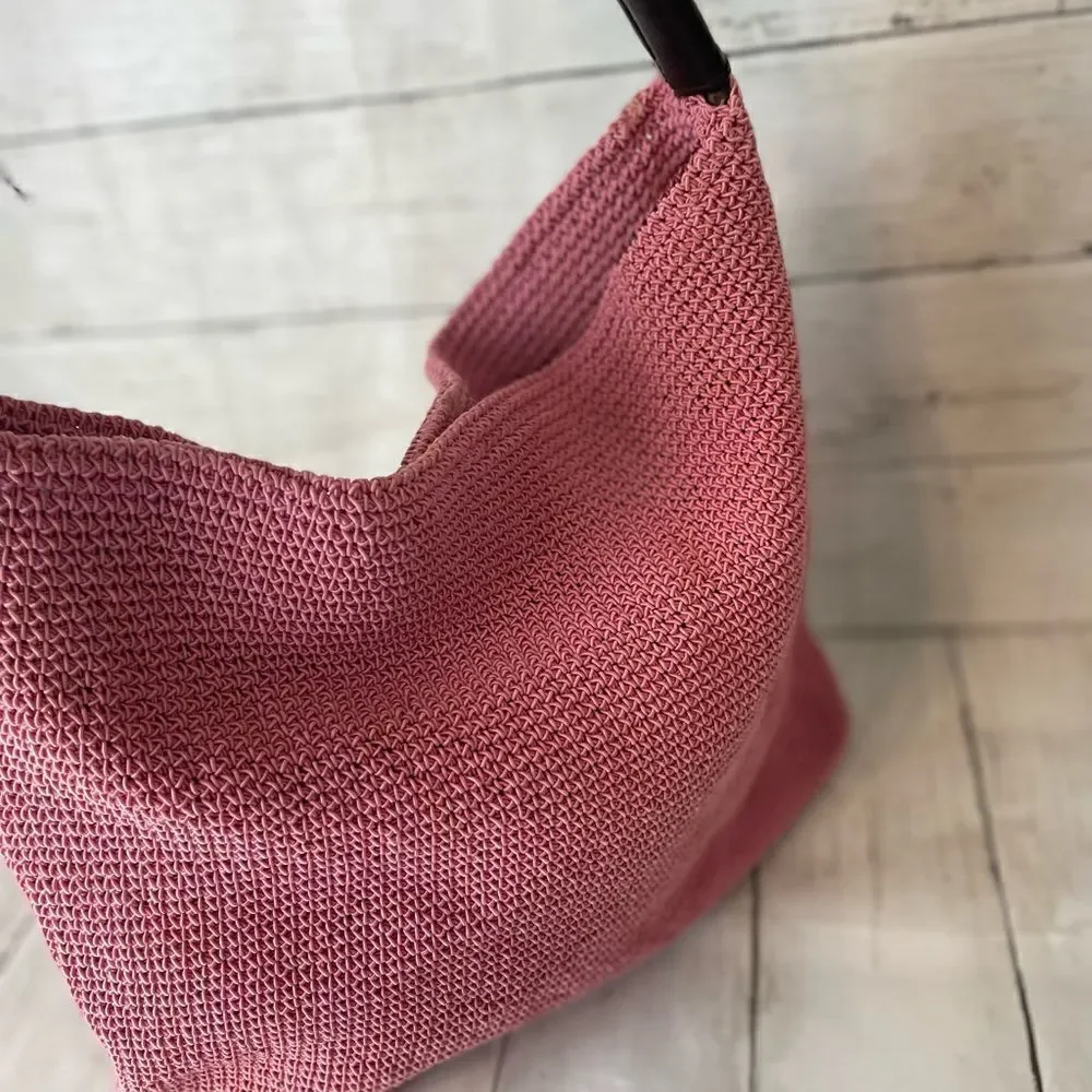 Pink Crochet Shoulder Bag - Picture 4 of 11